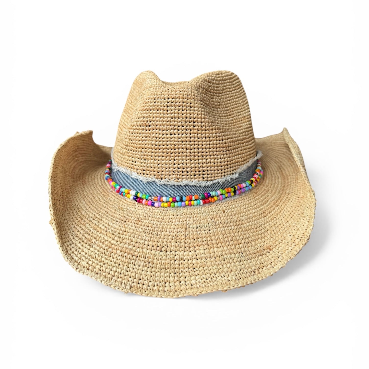 Rainbow Aspen Raffia Cowboy Hat