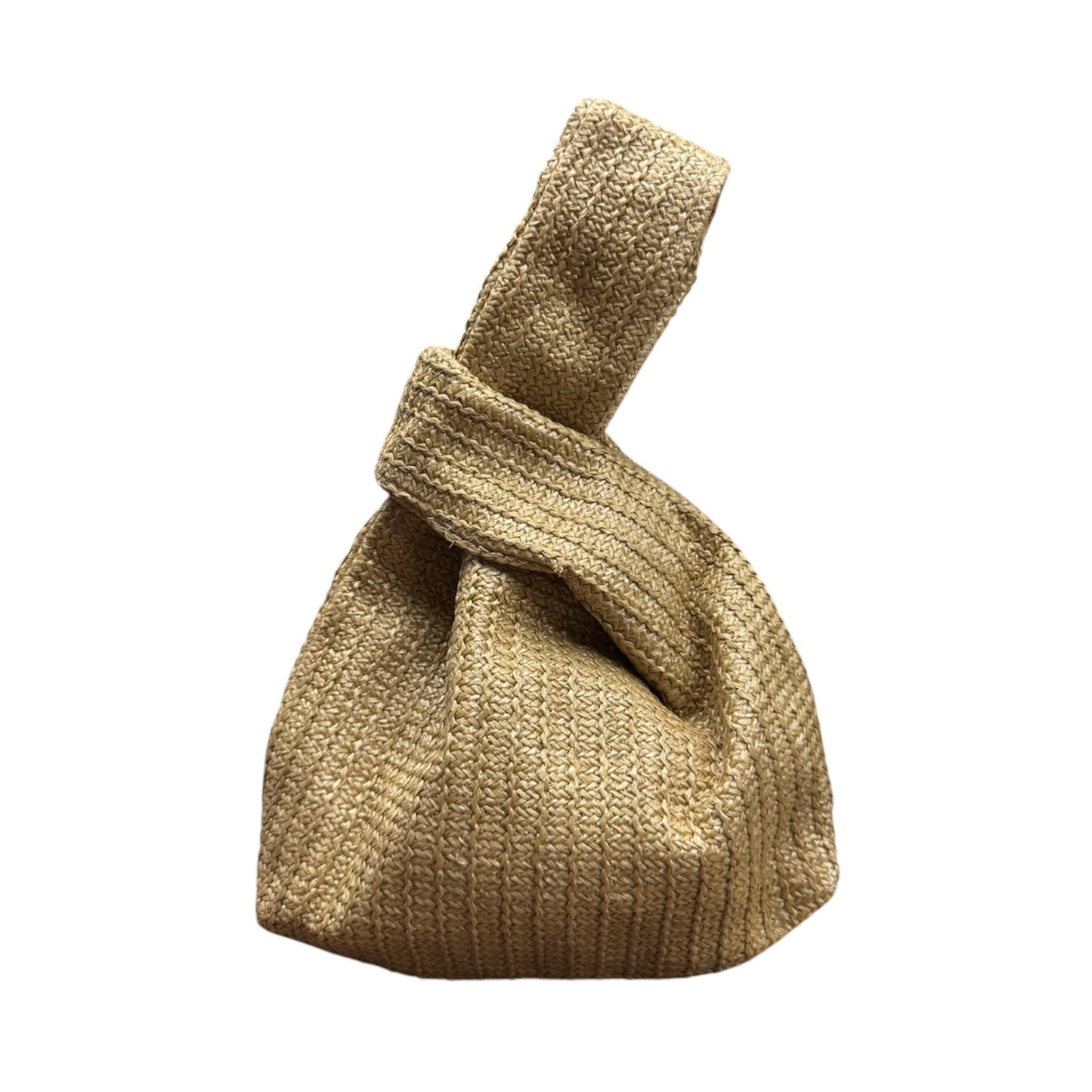 Tan Rattan Loop Bag