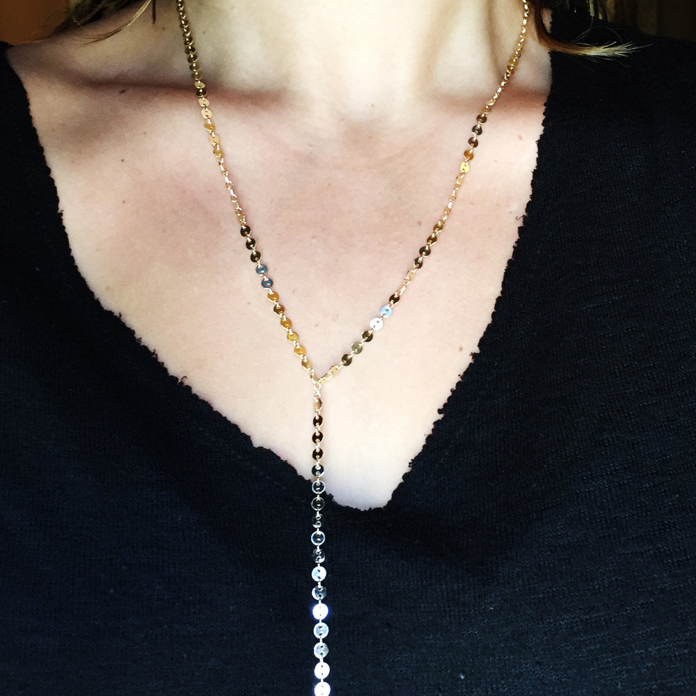 Sequin Y Lariat