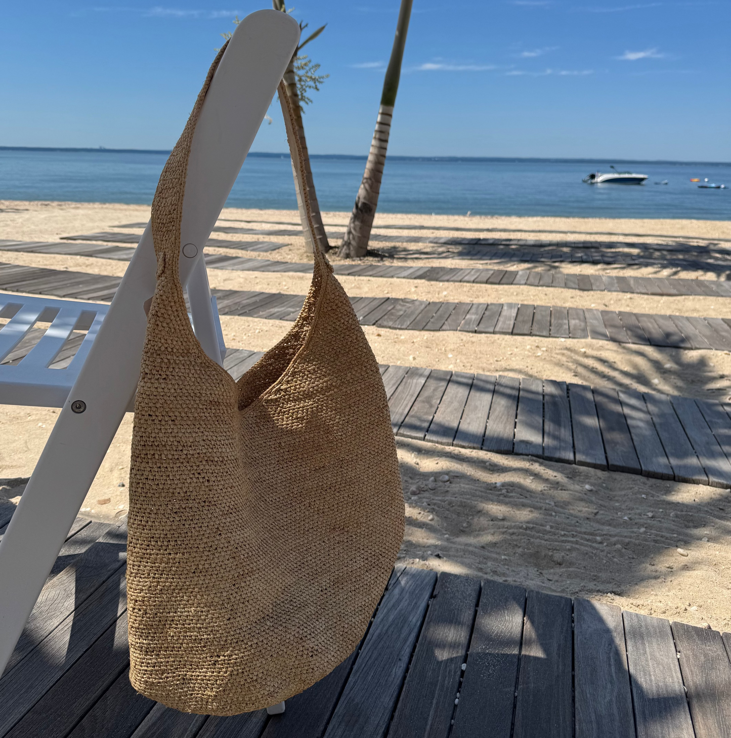 Raffia Bucket Bag