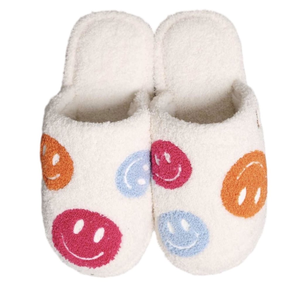 Multi Color Smiley Slippers