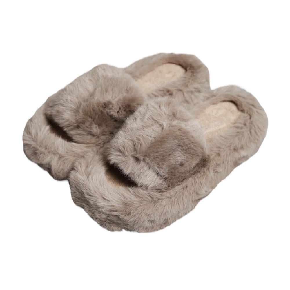 Faux Fur Slides