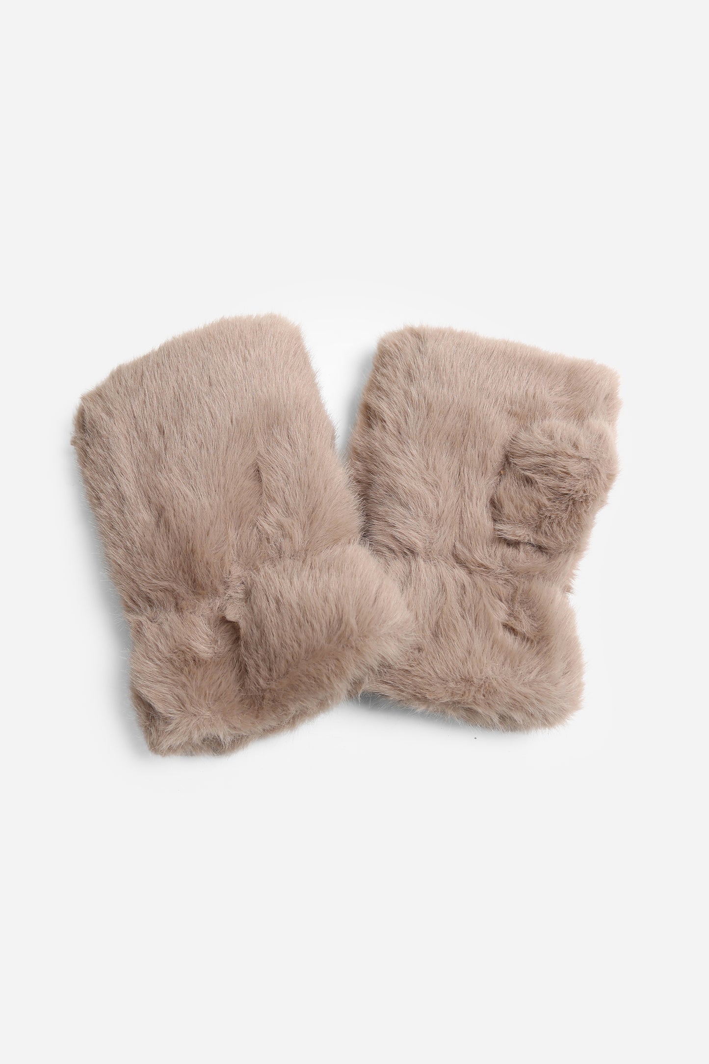 Faux Fur Fingerless Gloves