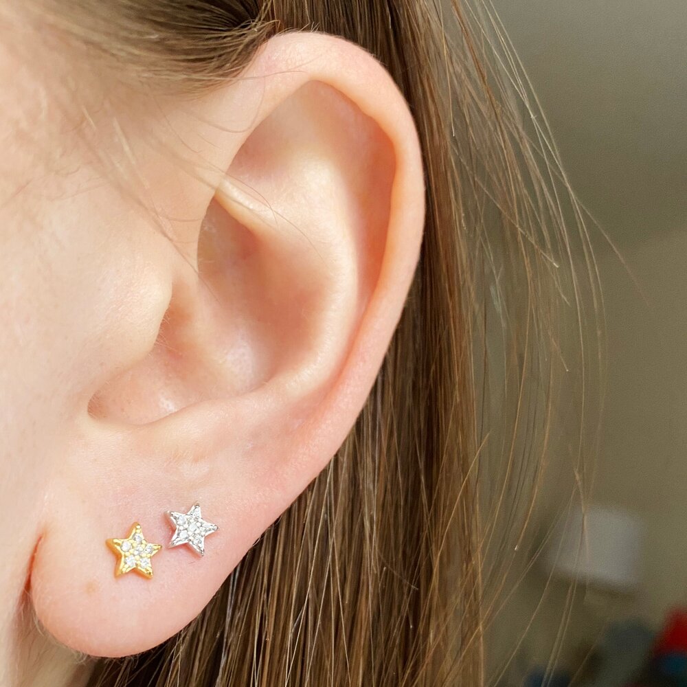 Pave Star Stud Set