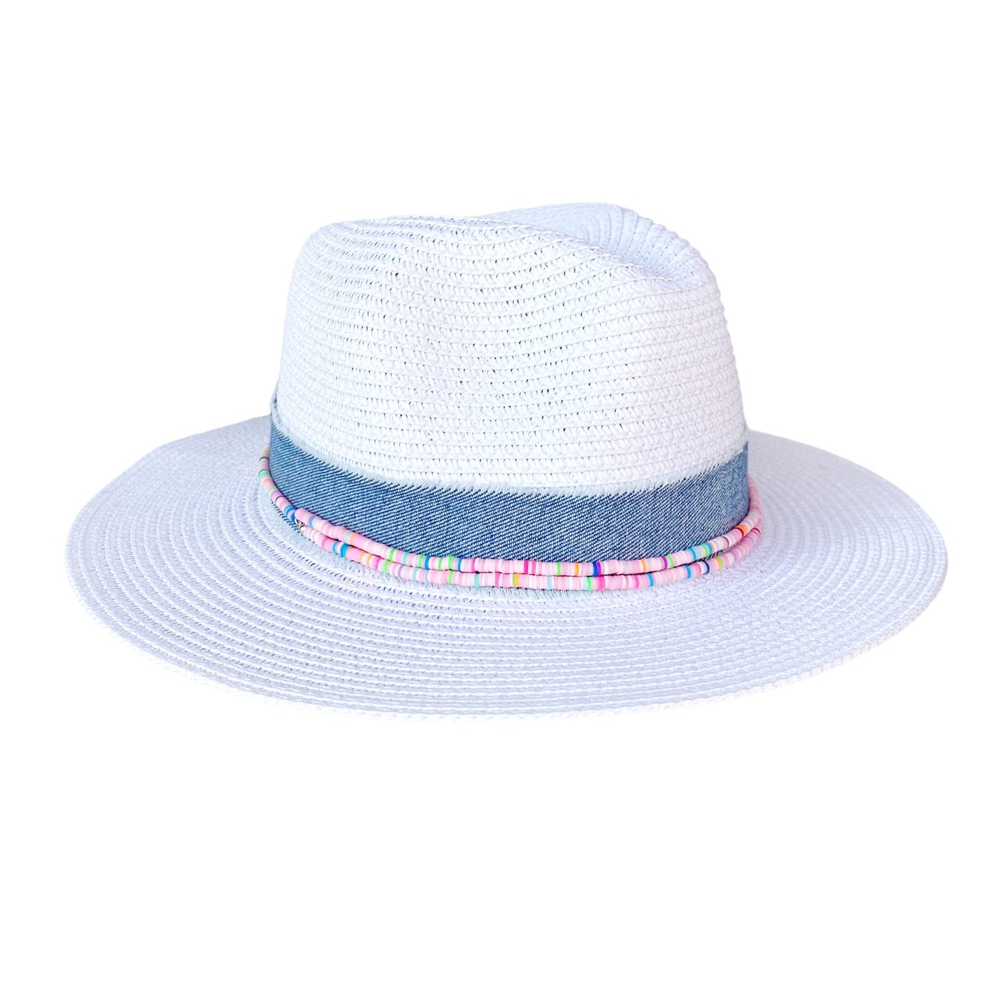 Cooper Beach White Classic Straw Hat