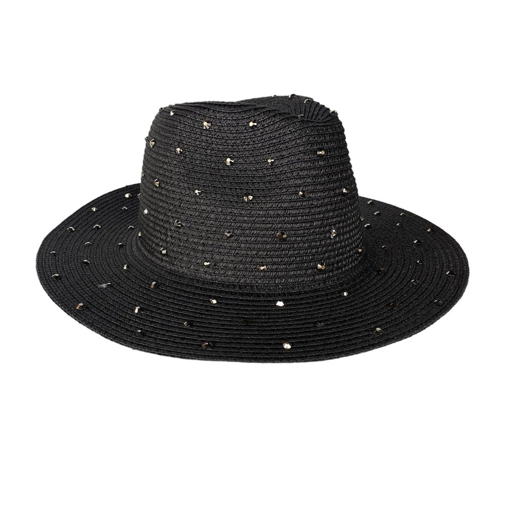 Miami Beach Rhinestone Straw Hat