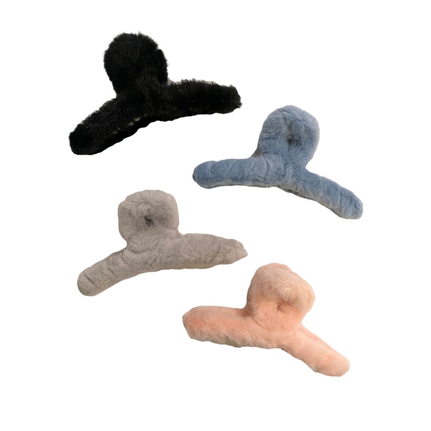 Medium Large Faux Fur Claw Clip