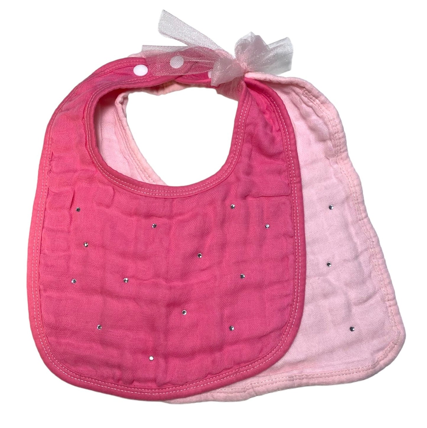 Muslin Baby Scattered Stone Bib Set