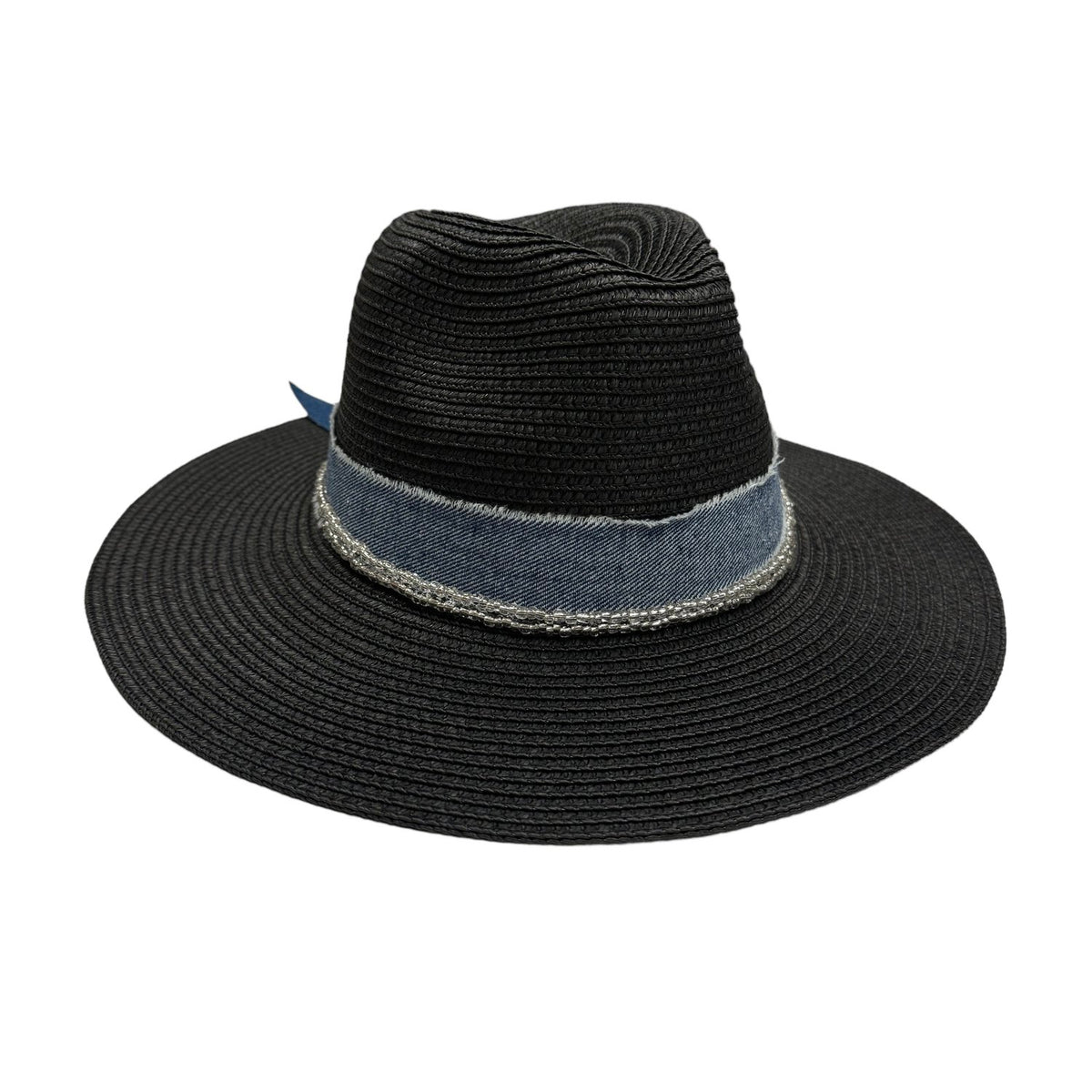 Clear Amagansett Black Classic Straw Hat