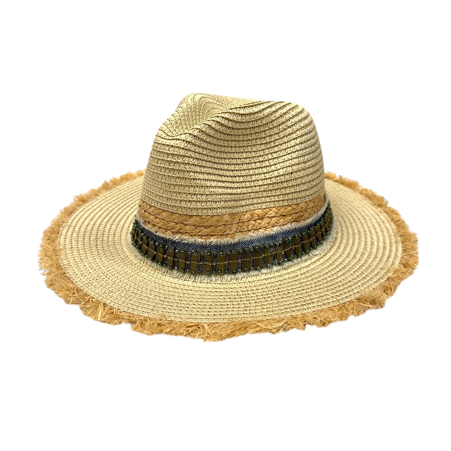 Lotus Frayed Straw Hat