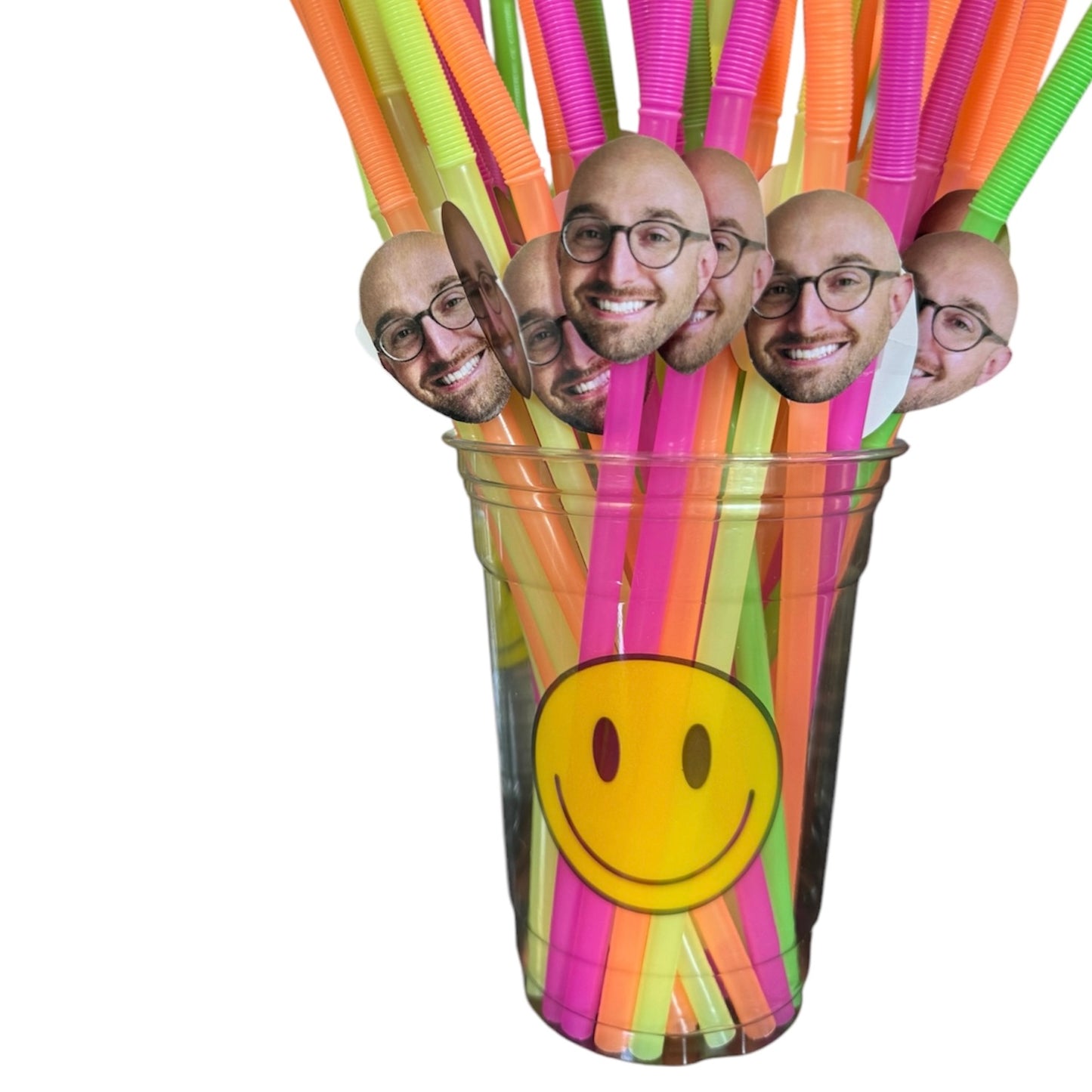 Custom Face Neon Straws