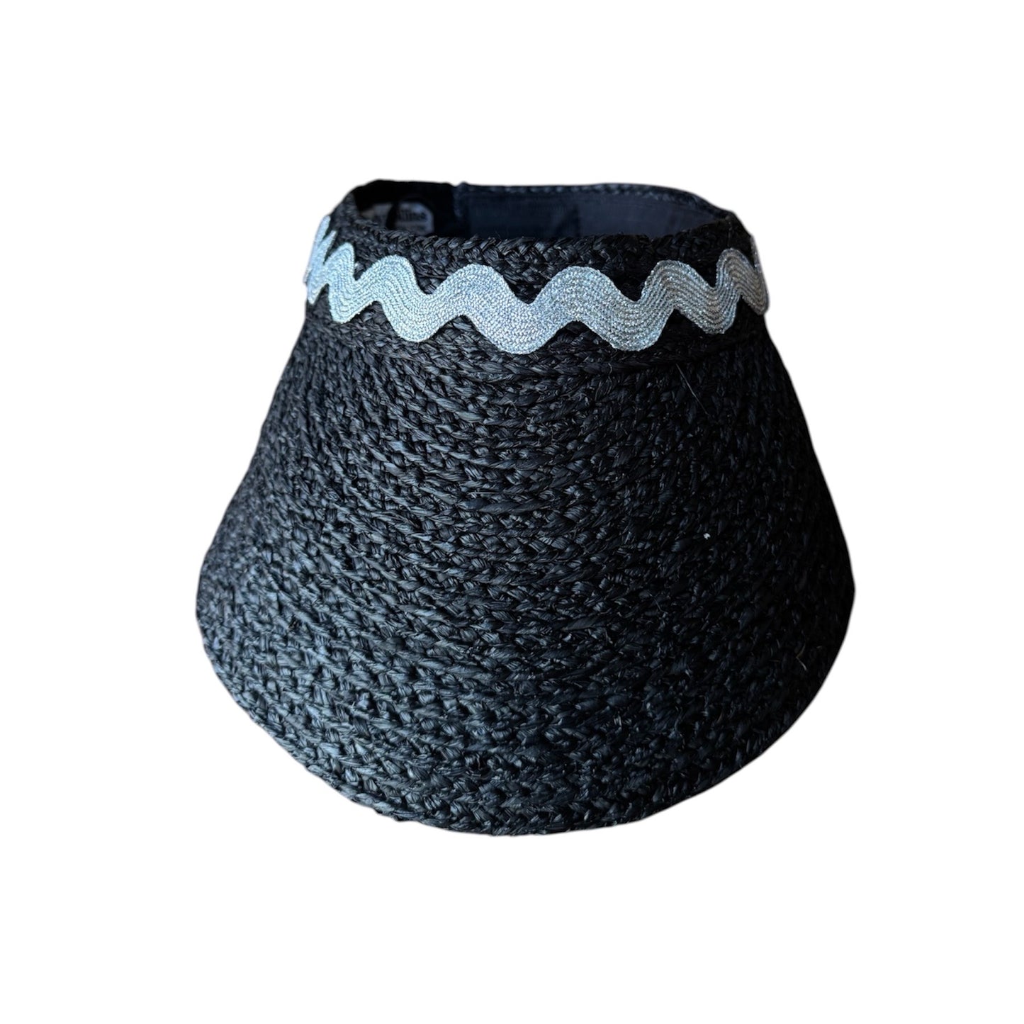 Silver Zig Zag Straw Visor