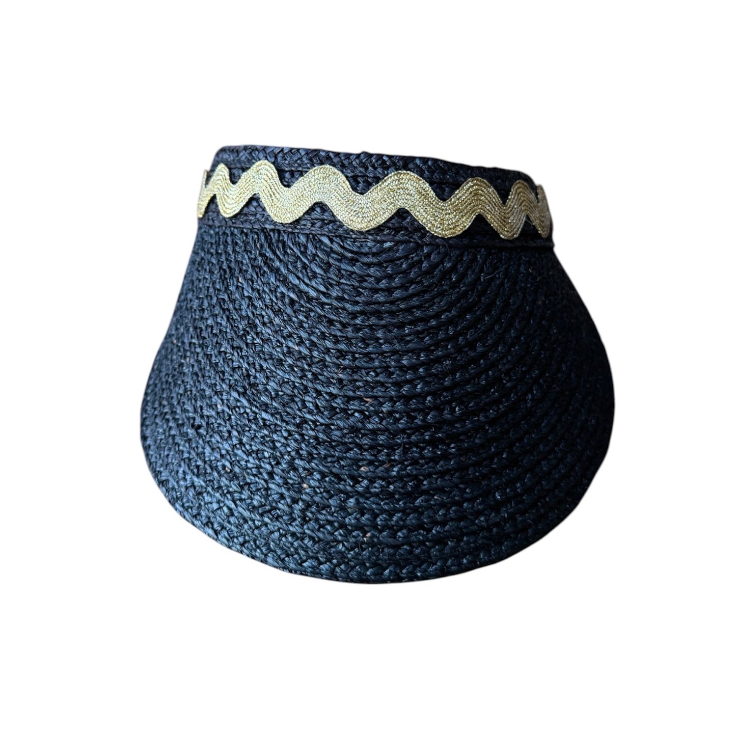 Gold Zig Zag Straw Visor