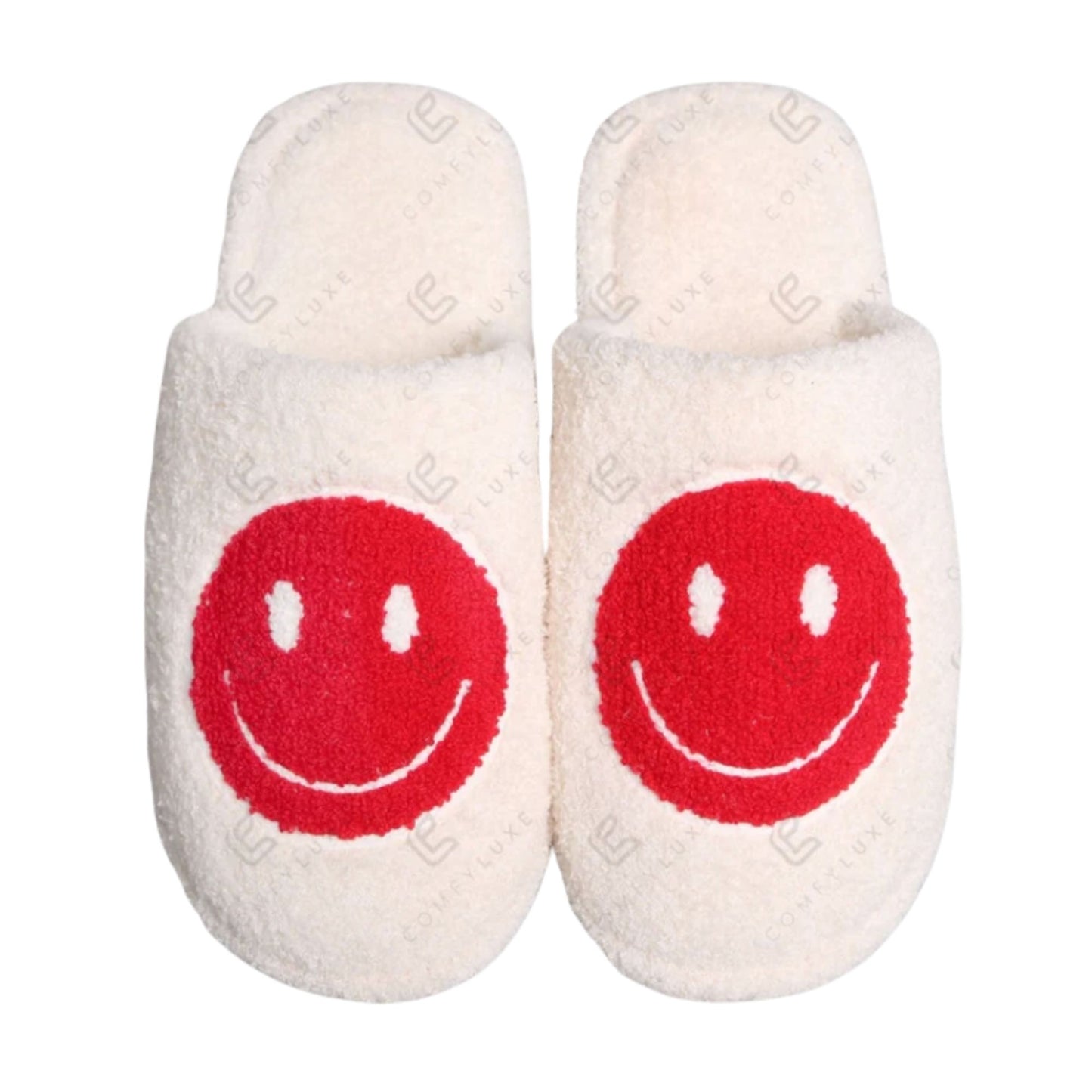 Red Smiley Slippers