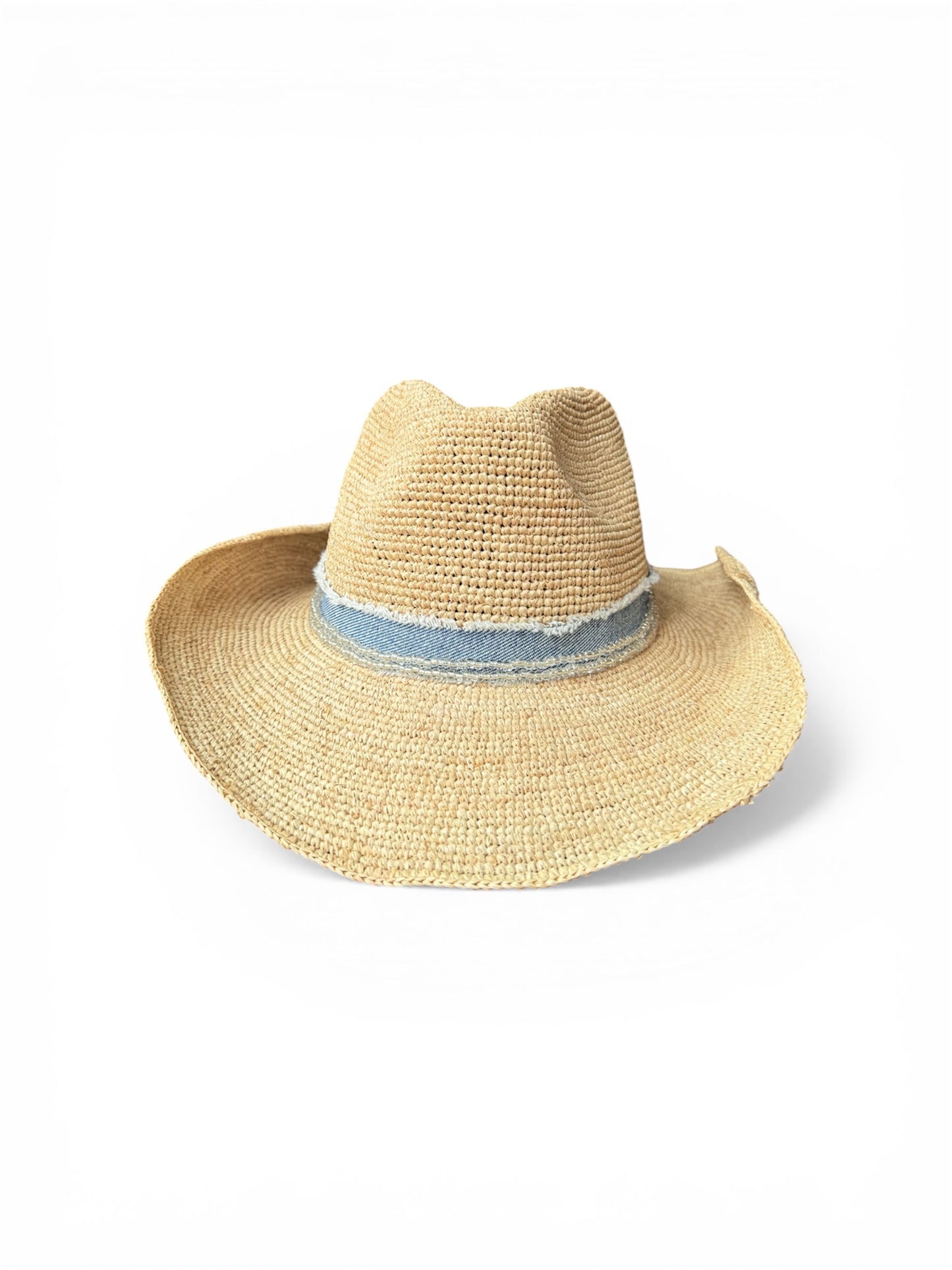 Clear Aspen Raffia Cowboy Hat