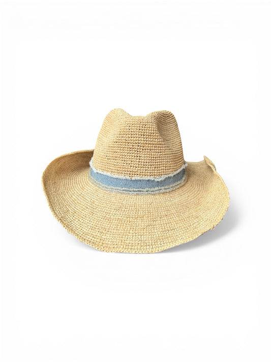 Clear Aspen Raffia Cowboy Hat