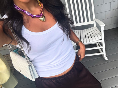 Ombré Bandana Heart Necklace