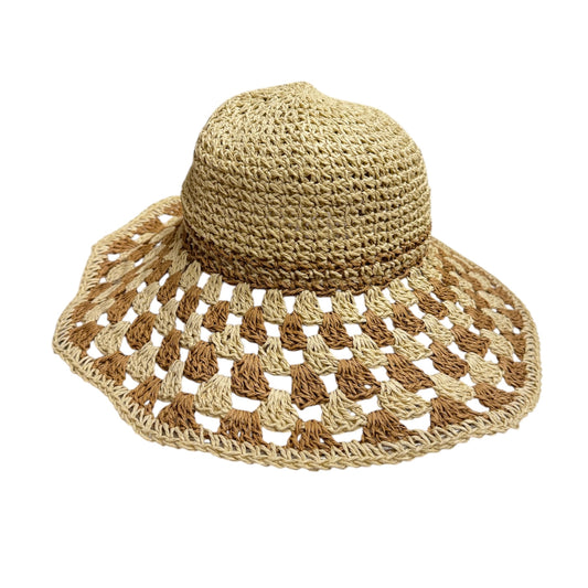 Tan Crochet Floppy Hat
