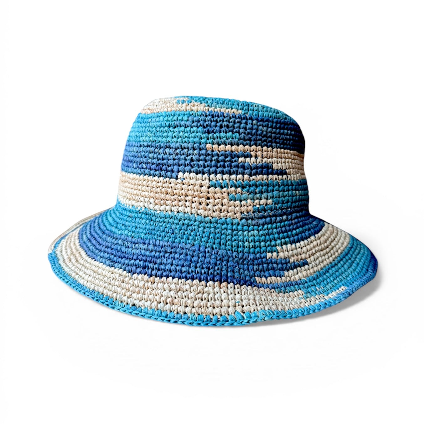 Tye Dye Raffia Bucket Hat