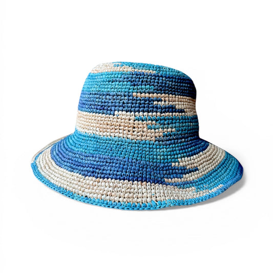 Tye Dye Raffia Bucket Hat
