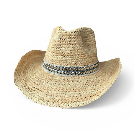 Studded Austin Cowboy Straw Hat