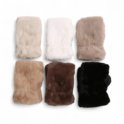 Faux Fur Fingerless Gloves