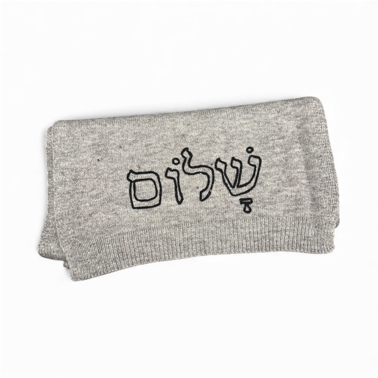 Embroidered Shalom Sweater Scarf