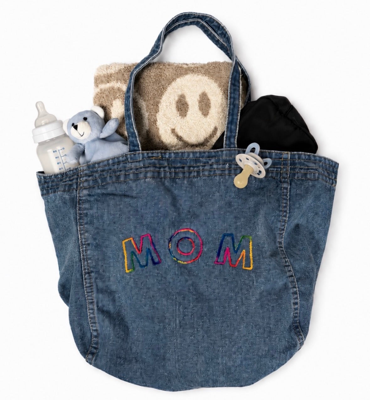 Custom Embroidered Denim Tote