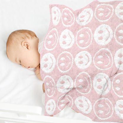 Cozy Smile Light Pink Stroller Blanket