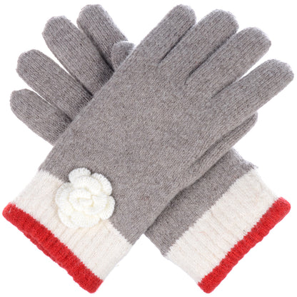 Knit Flower Gloves