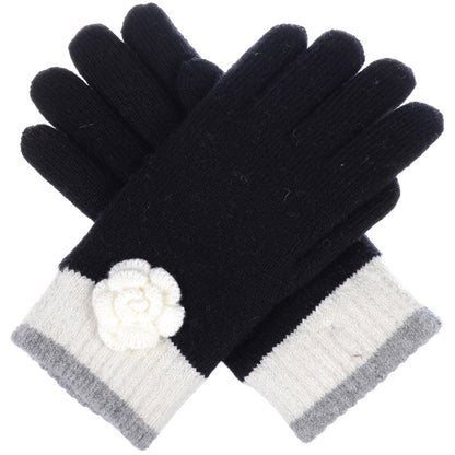 Knit Flower Gloves