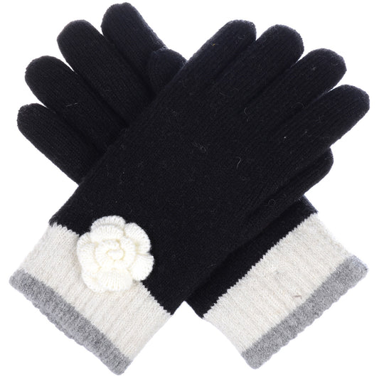 Knit Flower Gloves