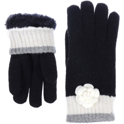 Knit Flower Gloves