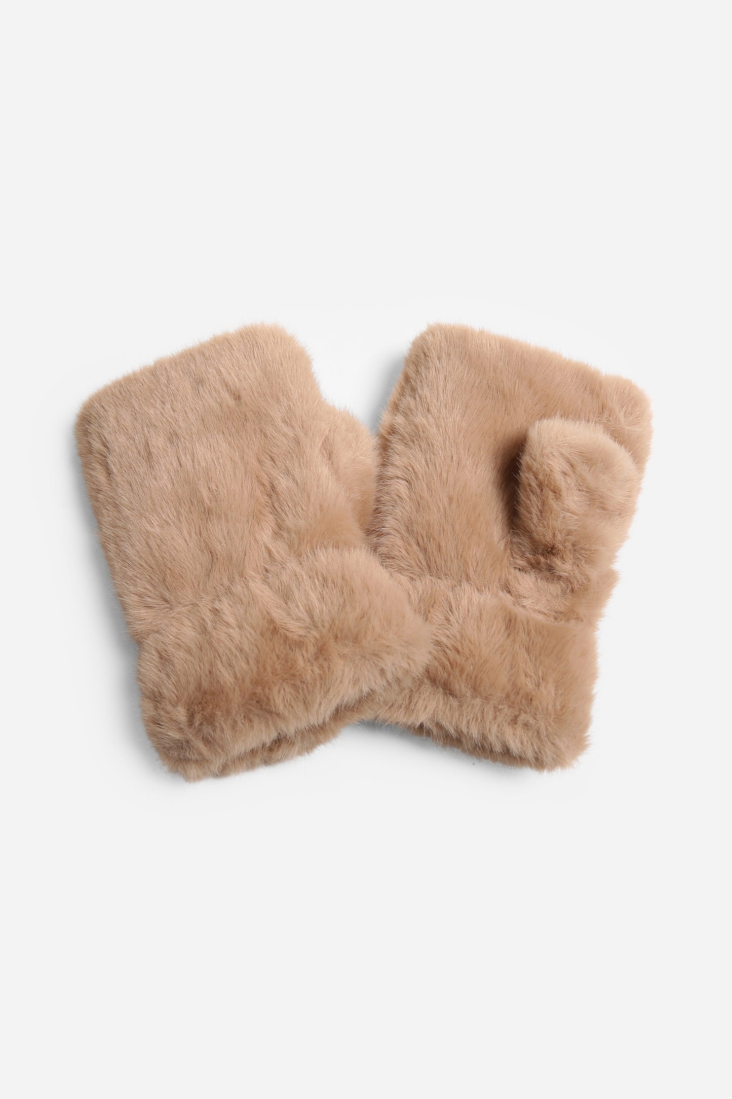 Faux Fur Fingerless Gloves