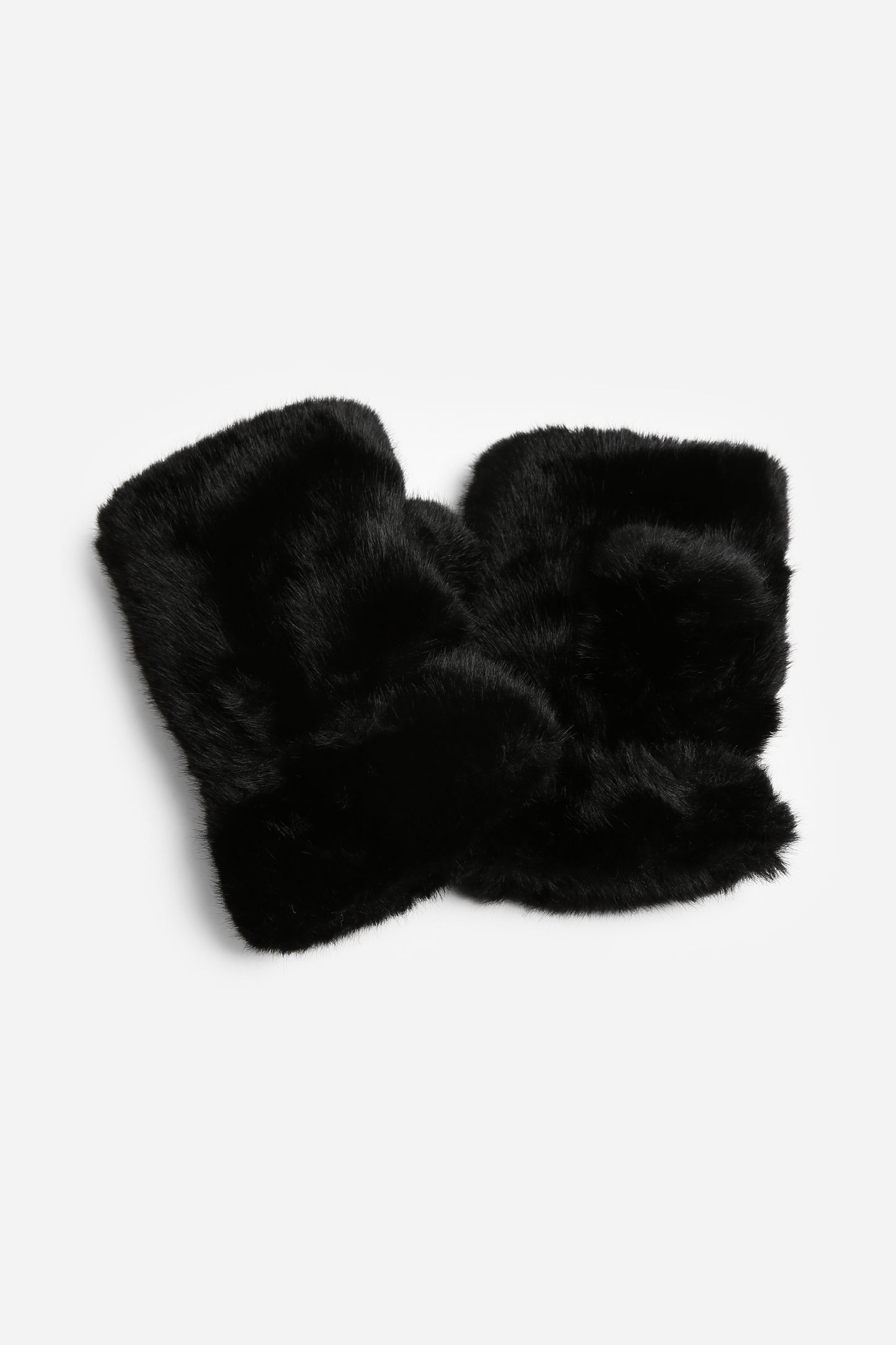 Faux Fur Fingerless Gloves