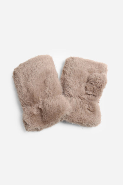 Faux Fur Fingerless Gloves