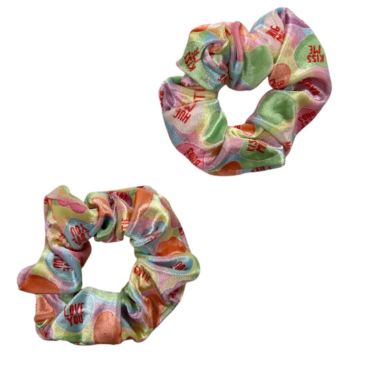 Conversation Heart Scrunchies