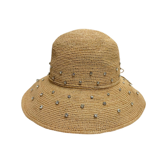 Rhinestone Raffia Bucket Hat