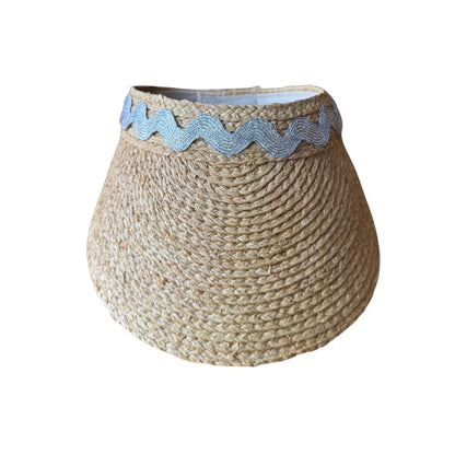 Silver Zig Zag Straw Visor