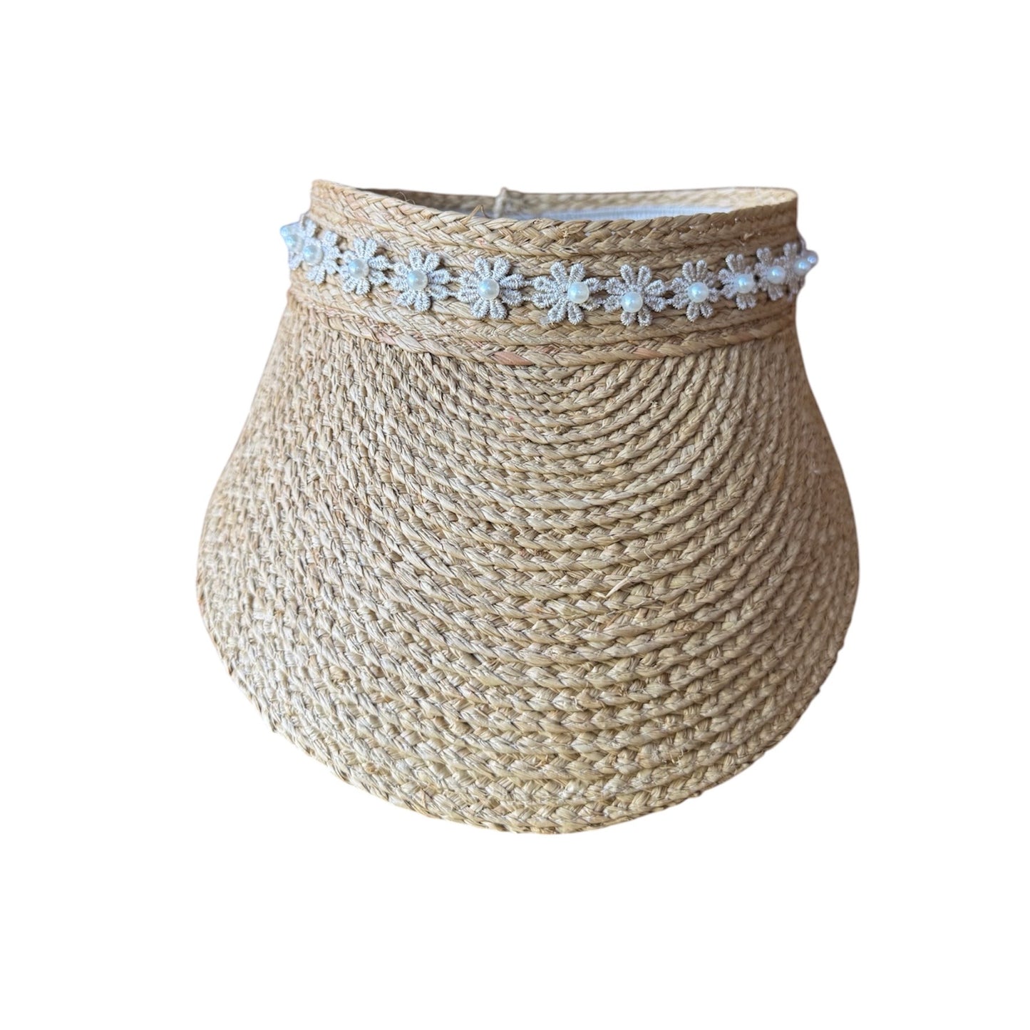 Pearl Daisy Straw Visor